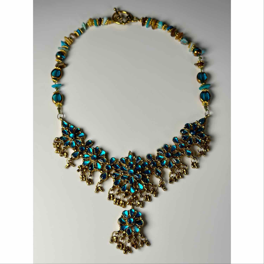 
                      
                        Antique Turquoise Stone Statement Necklace |  Denali Brand
                      
                    