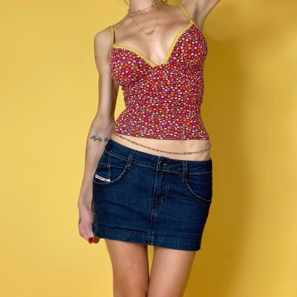 
                
                    Load image into Gallery viewer, Low Waisted Indigo Mini Skirt | Vintage Diesel
                
            