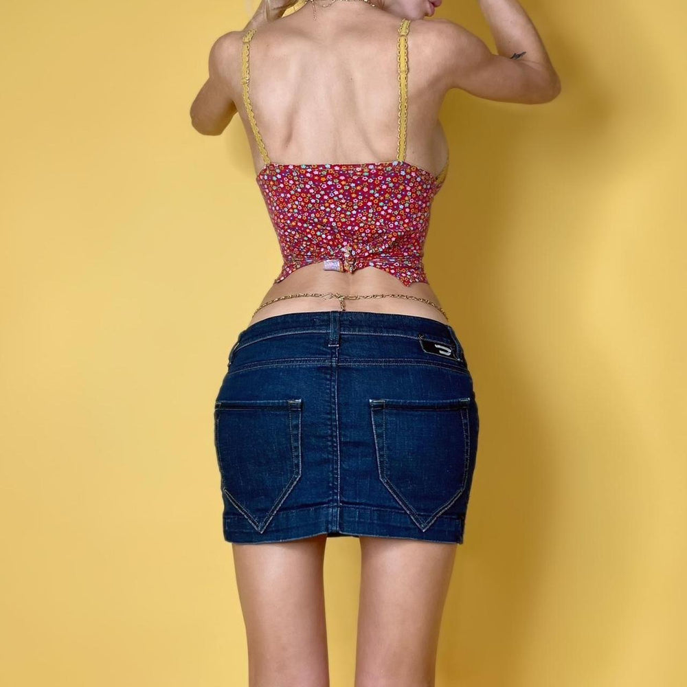 
                
                    Load image into Gallery viewer, Low Waisted Indigo Mini Skirt | Vintage Diesel
                
            