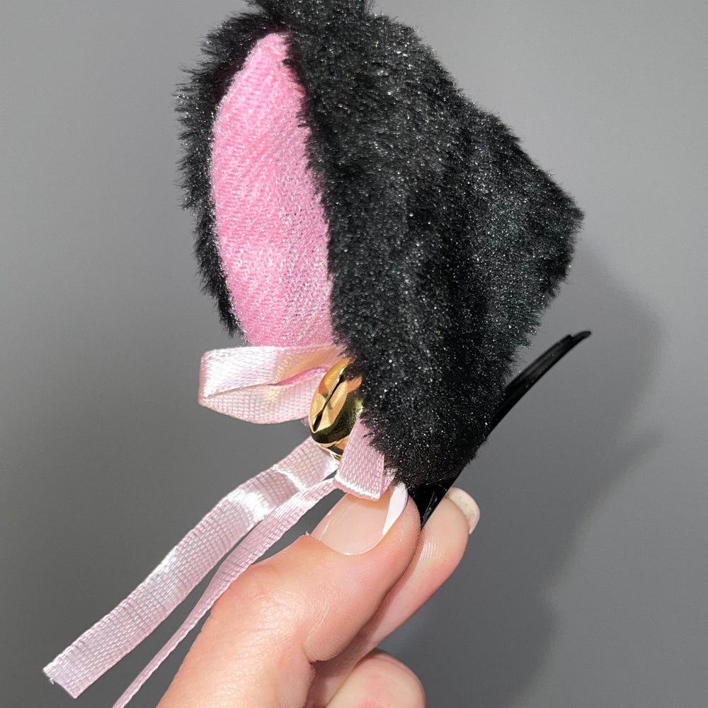 Y2K Fluffy Kitty Cat Hair Clip Set - Cosplay Accessory