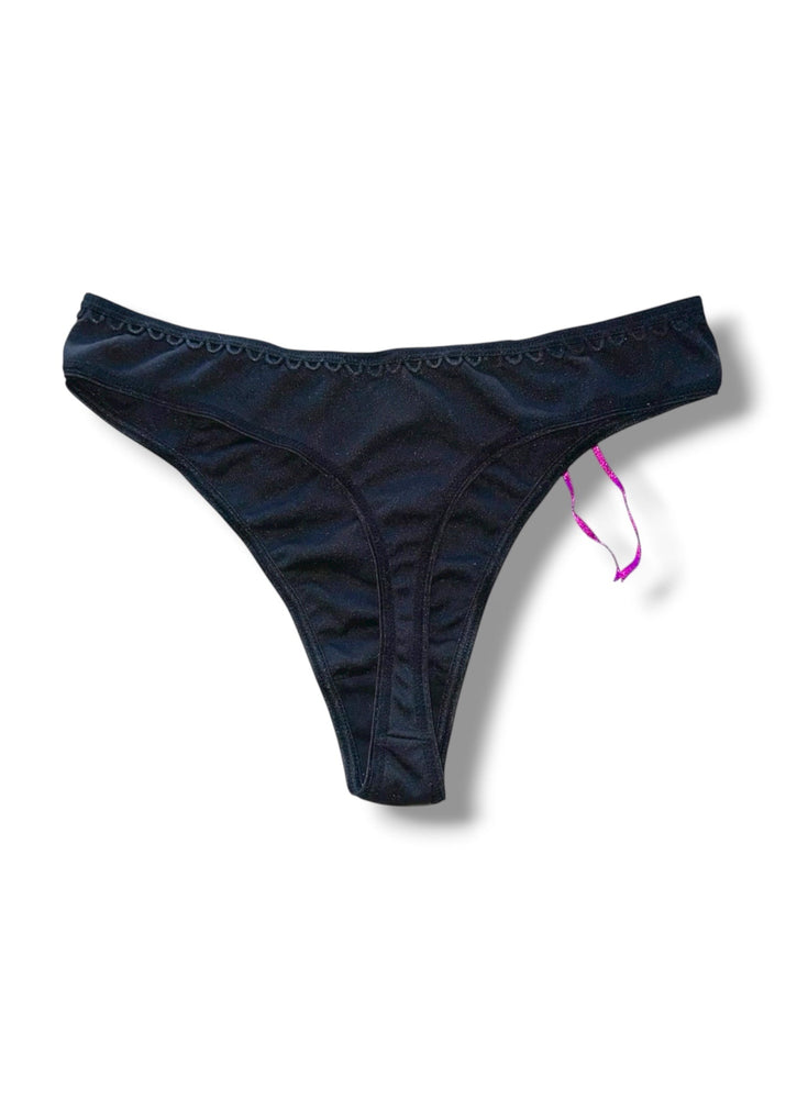 Y2K Lace-Up Thong Panty | Coquette Valentine Gift | Satin Ribbon Deadstock Vintage