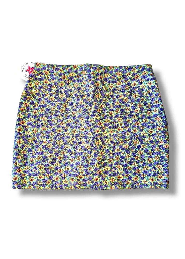 Y2K Pastel Floral Zip Mini Skirt | Low Rise Coquette Vintage