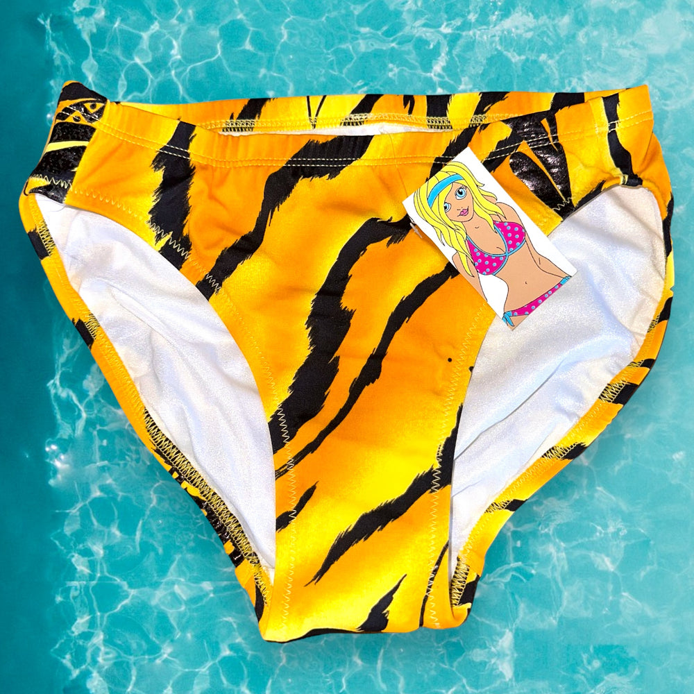 
                      
                        90's Mid Rise Brief Retro Swimsuit Bottom | Tiger's Eye
                      
                    