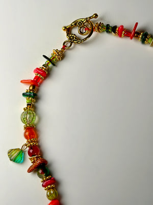 Tropical Floral Stone Choker Necklace |  Denali Brand