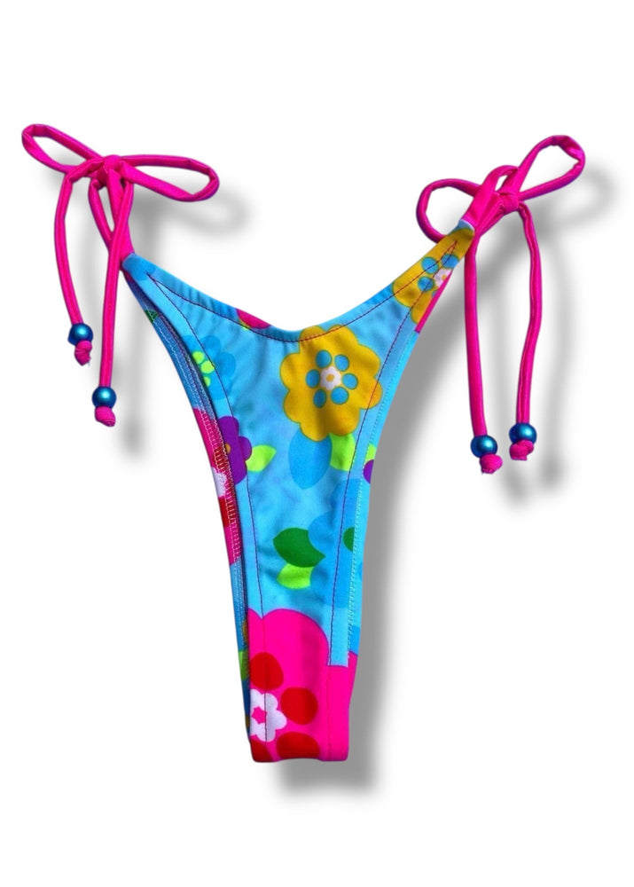 Flower Power Tie Side Bikini Bottom | Denali Brand