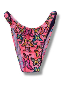 Pink Butterfly Moderate Bikini Bottom | Denali Brand