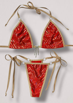 Handmade Y2K Rhinestone Charm Micro Bikini Set – Adjustable (S/M)