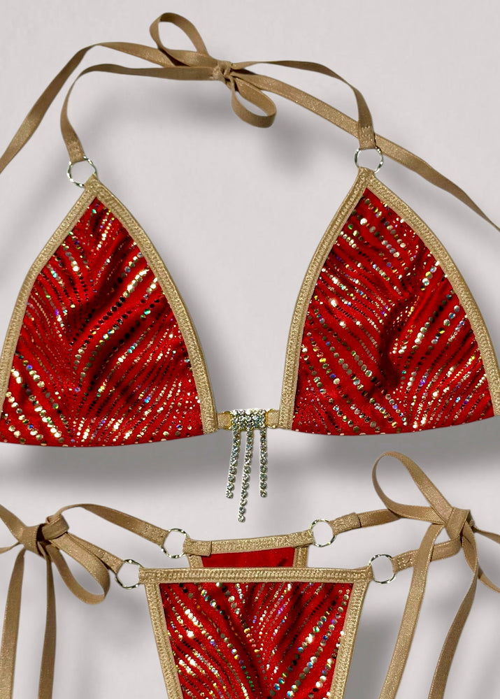 Handmade Y2K Rhinestone Charm Micro Bikini Set – Adjustable (S/M)