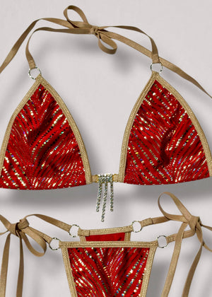 Handmade Y2K Rhinestone Charm Micro Bikini Set – Adjustable (S/M)