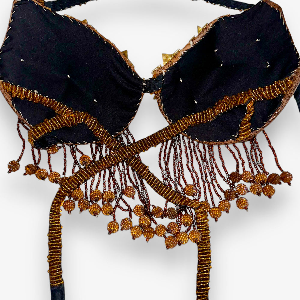 
                      
                        Warrior Princess Handmade Vintage Belly Dance Bra Top | Boho Steampunk Festival Style
                      
                    