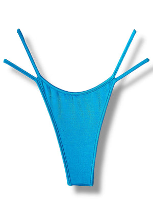 Y2K Double Strap Thong Bikini Bottom – 90s Deadstock Vintage, S/M, USA Made
