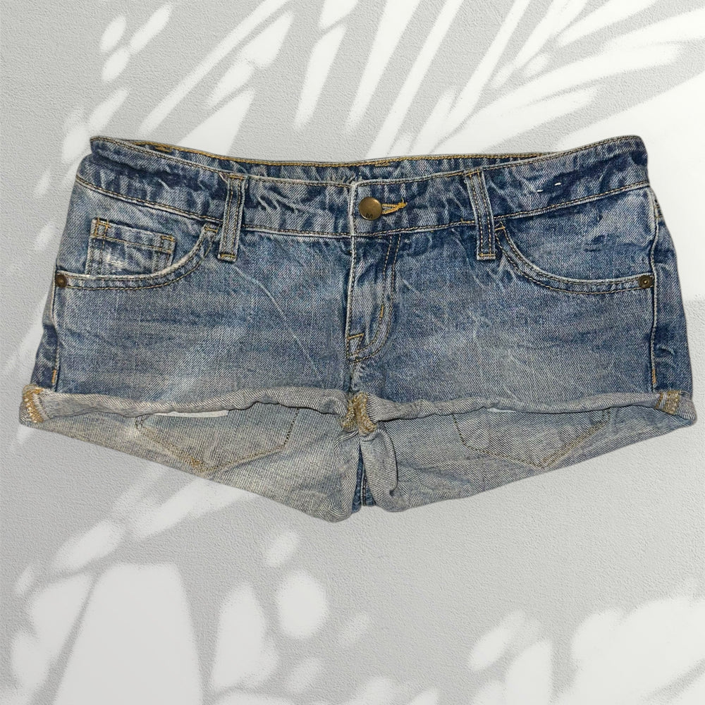 Y2K Low-Rise  Denim Jorts Grunge Festival