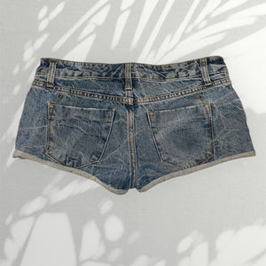 Y2K Low-Rise  Denim Jorts Grunge Festival