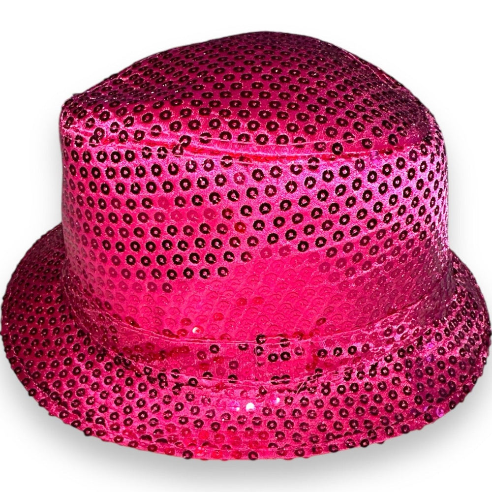 
                      
                        Y2K Mob Wife Pink Sequin Hat Gangster Cosplay Fedora Costume Accessory
                      
                    