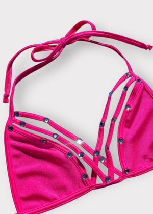 Y2K 2-Way Underboob Halter Bikini Top – Deadstock USA-Made (S)