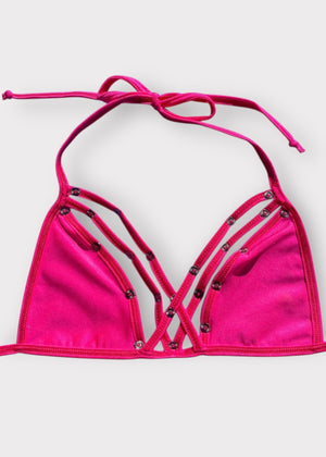 Y2K 2-Way Underboob Halter Bikini Top – Deadstock USA-Made (S)