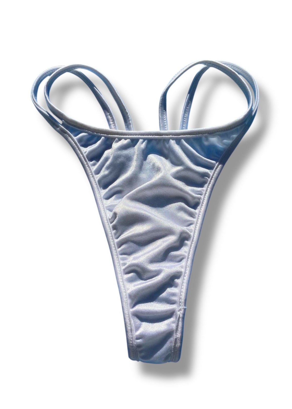 Clear thong on a white background