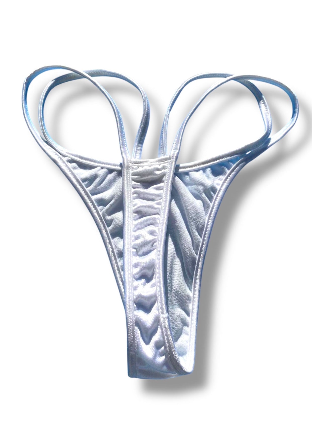 Clear thong on a white background