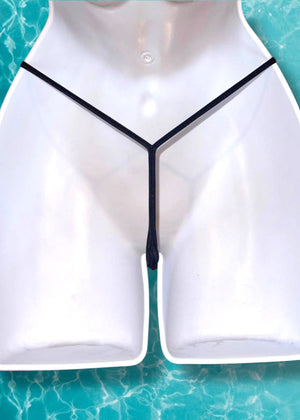 🔥 Y2K G-String Thong Bikini Bottom – Shimmer Skimpy Deadstock Vintage S/M