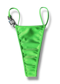 Green swimsuit on a white background