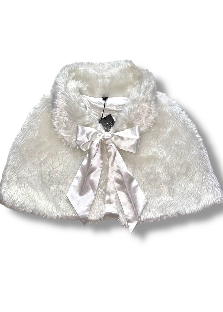 Snow Angel 3PC Costume Set | White Satin Corset, Faux Fur Cape & Tulle Petticoat | 90s USA-Made Deadstock