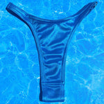 90’s Clip-Side Thong  Bikini Bottom | Capri Blue