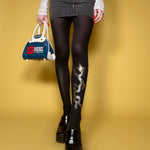 Opaque Holographic Dragon Tights