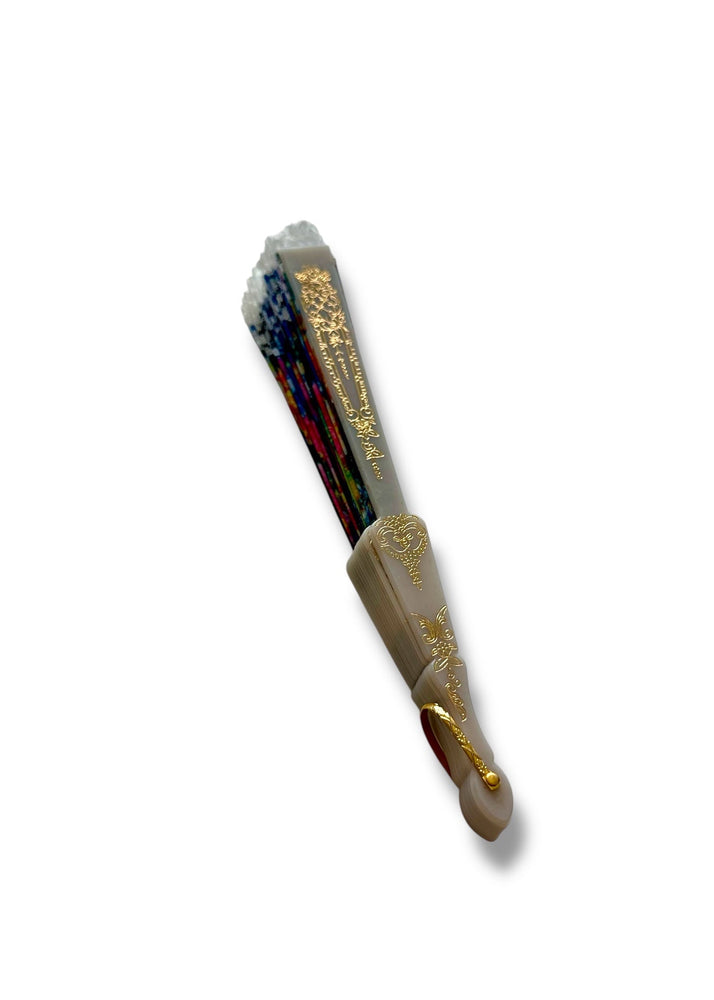 Vintage Y2K Hand Fan Collection – Sequin Embellished Lace & Tassel Fans | Pastel Pink, Blue, Black Silver, Hot Pink Gold, & Rainbow Floral (8” Folded)