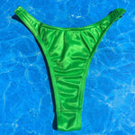 90’s Clip-Side Thong  Bikini Bottom | Neon Lime