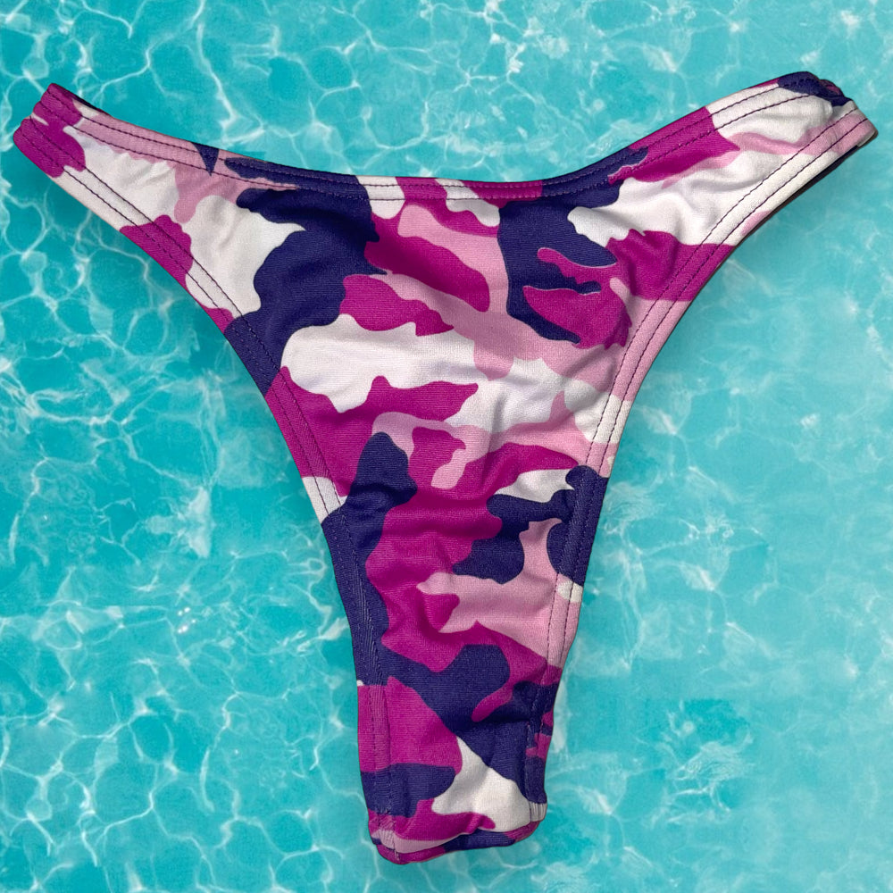 
                      
                        Y2K Pink Camo Thong Bikini Bottom
                      
                    