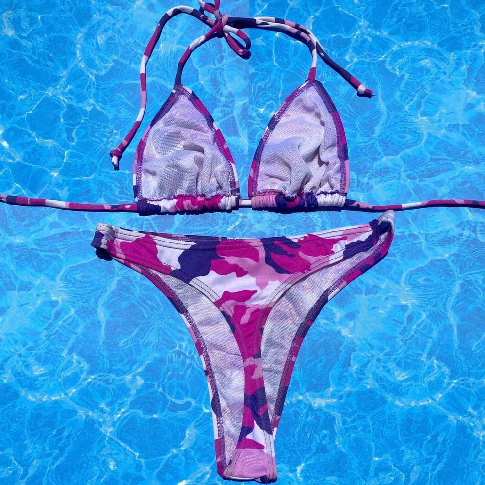 
                      
                        Y2K Pink Camo Thong Bikini Bottom
                      
                    