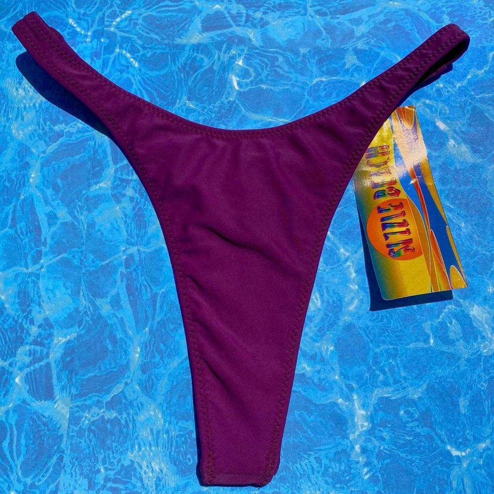 
                  
                    90’s Medium Thong Bikini Bottom | Plum
                  
                