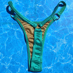 90's O-Ring Thong Bikini Bottom - Turquoise