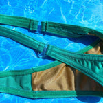 90’s Clip-Side Thong  Bikini Bottom | Turquoise