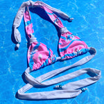 Psychedelic Floral 2-Way Halter Bikini Top| Denali Brand