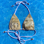 Creme Velvet Shimmer Perfect Triangle Top | Denali Brand