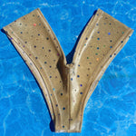 Creme Velvet Shimmer V-Cheeky Bikini Bottom | Denali Brand