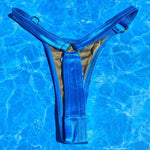 90's O-Ring Thong Bikini Bottom - Capri Blue