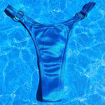 90's O-Ring Thong Bikini Bottom - Capri Blue